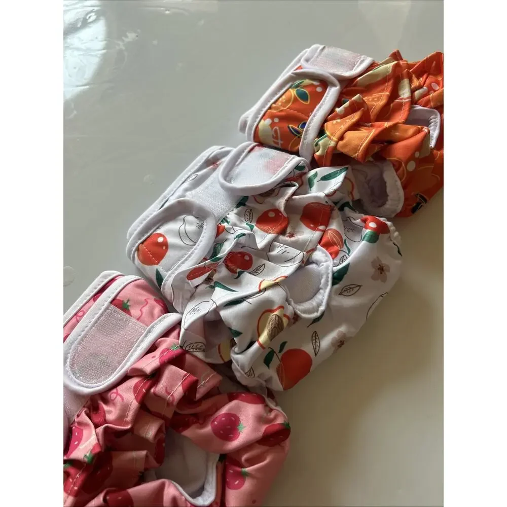 Washable Dog Diapers Female 3 Pack Reusable Highly Absorbent Doggie Diaper, F...